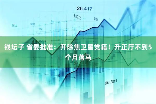 钱坛子 省委批准：开除焦卫星党籍！升正厅不到5个月落马