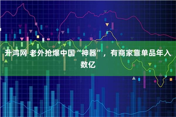升鸿网 老外抢爆中国“神器”，有商家靠单品年入数亿